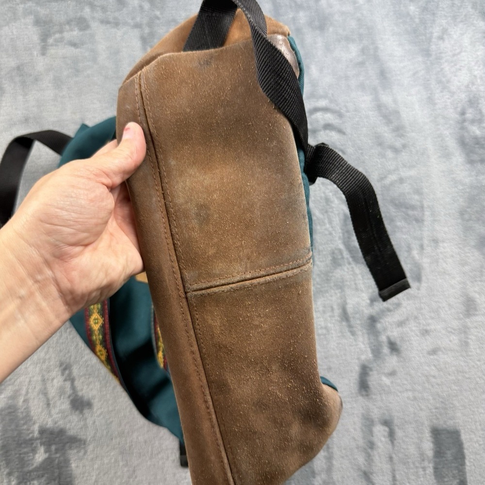 ESPRIT Rough Ready Vintage Adult Backpack Tribal Pattern Leather Bottom - Picture 9 of 16